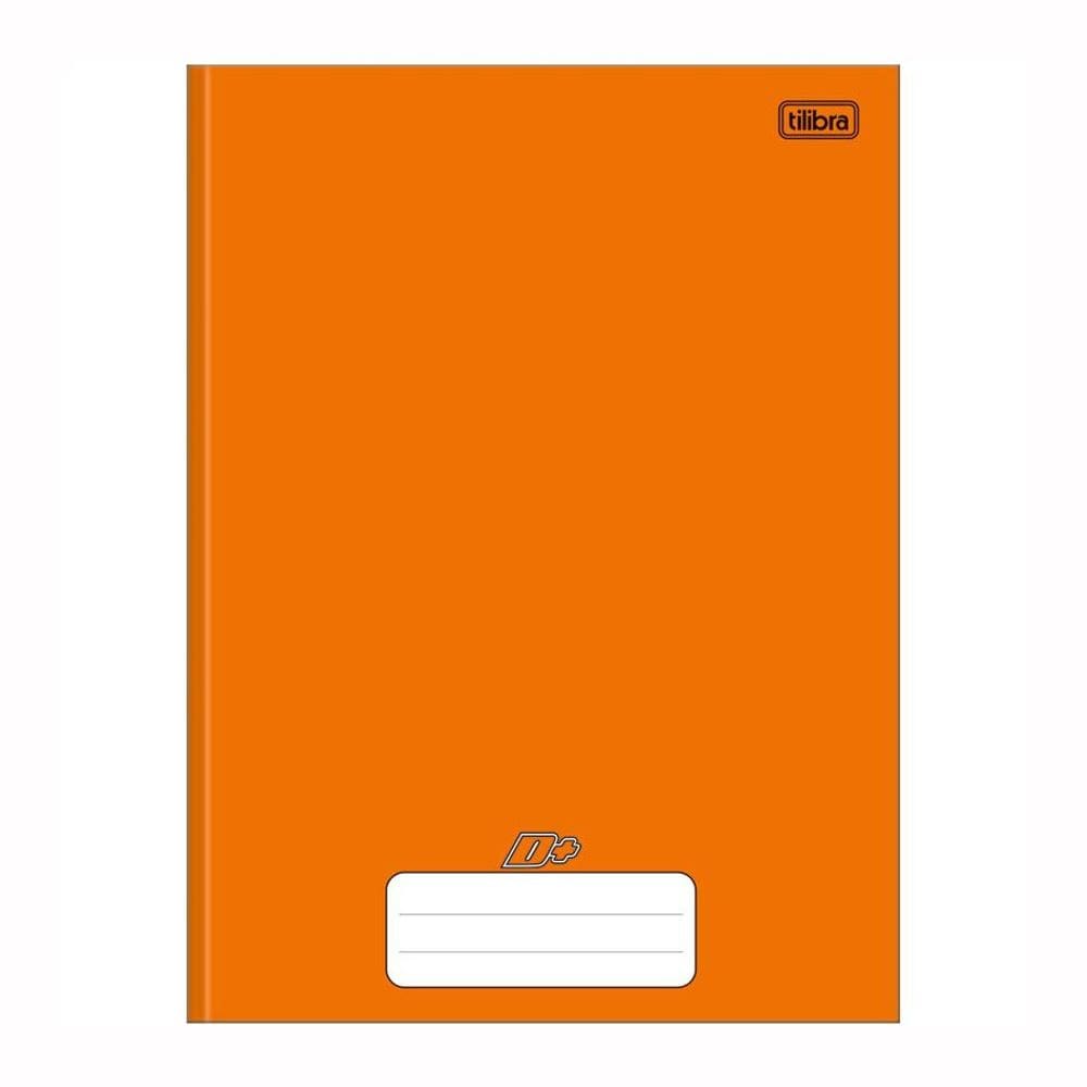 Caderno brochurão capa dura 96fls 1x1 D Mais Laranja Tilibra