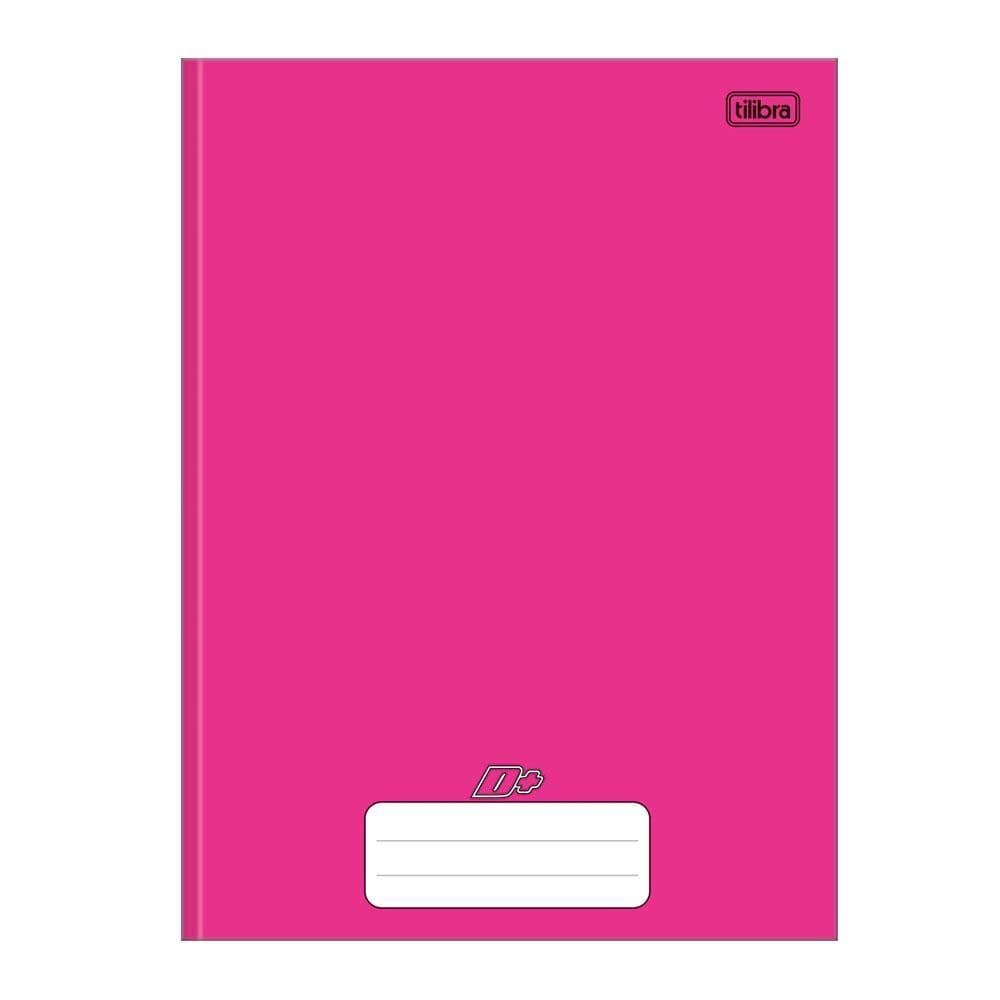 Caderno brochurão capa dura univ 96 fls D Mais Rosa Tilibra