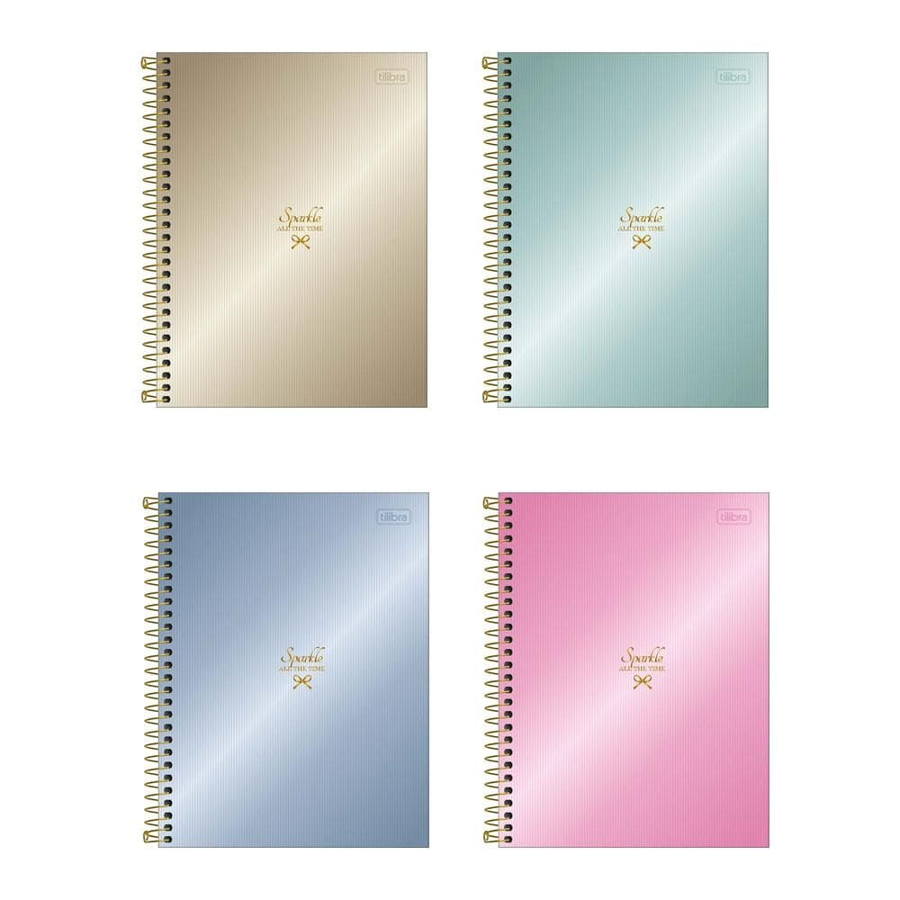 Caderno colegial 10x1 160fls West Village Metalizado Tilibra