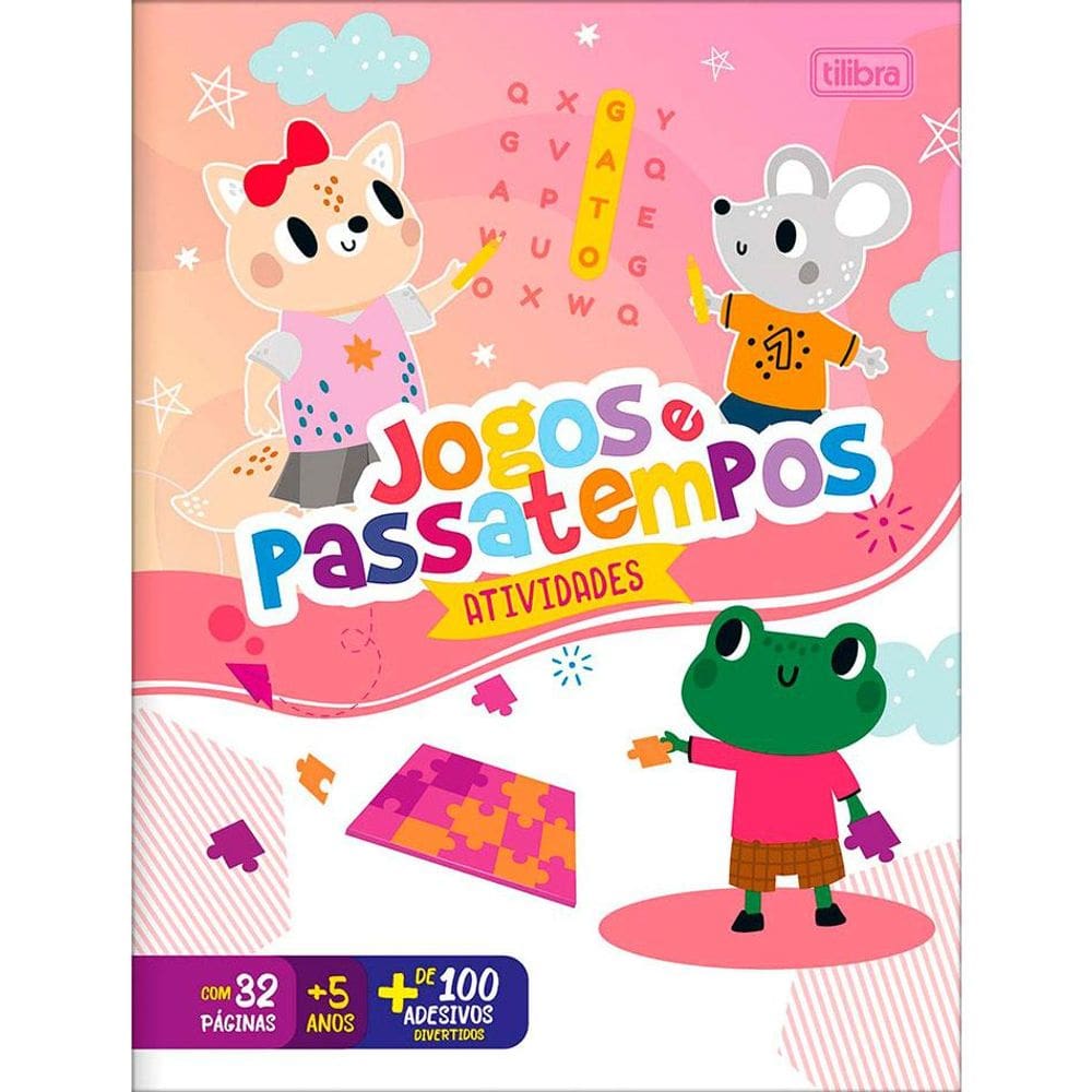 Caderno de atividades Jogos e Passatempos com 16 fls Tilibra