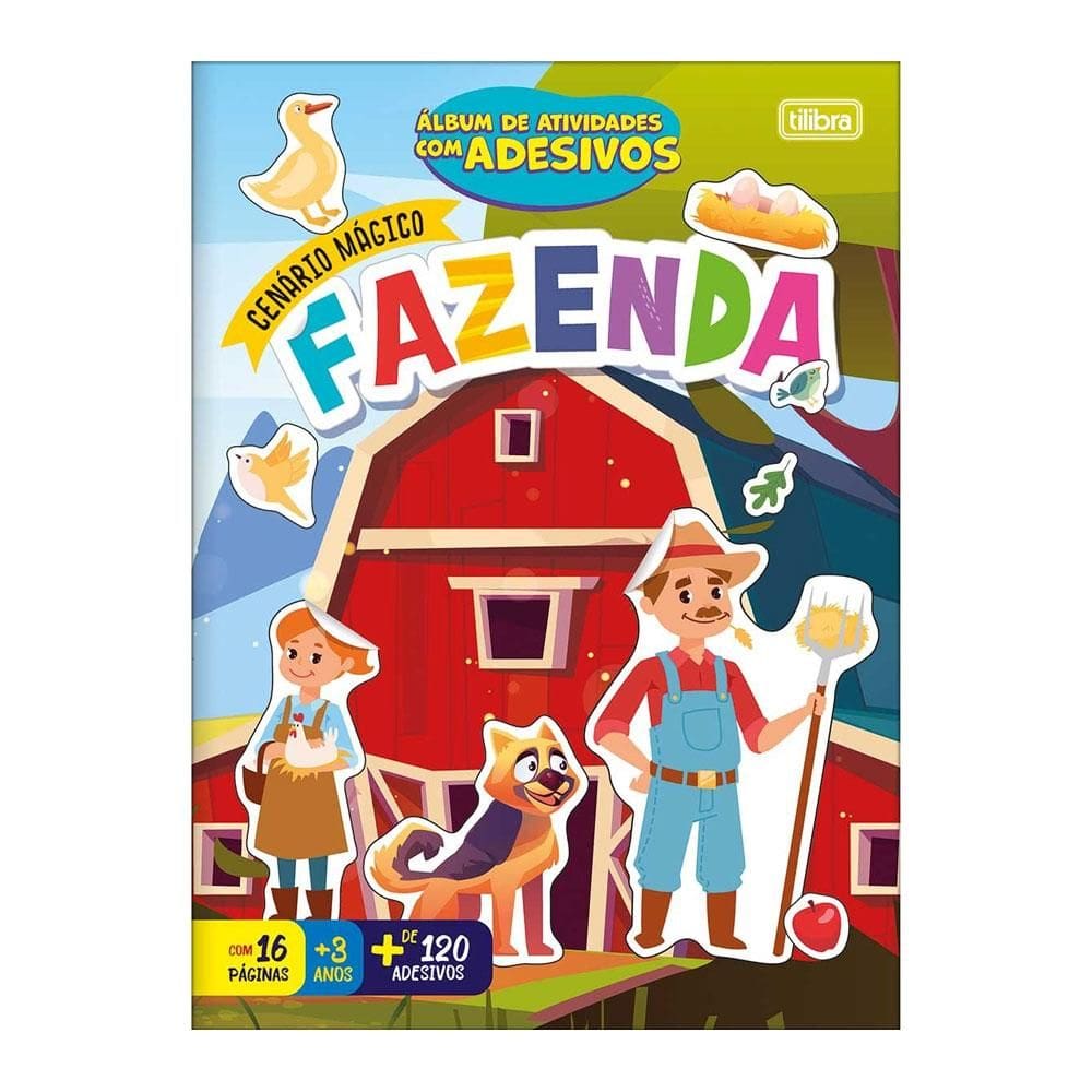 Caderno de atividades Cenário Mágico Fazenda 8 fls Tilibra