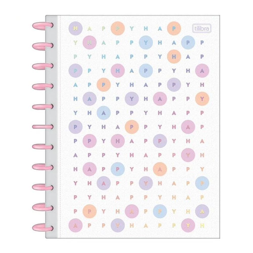 Caderno universitário Tilidisco 10x1 160 fls Happy Tilibra