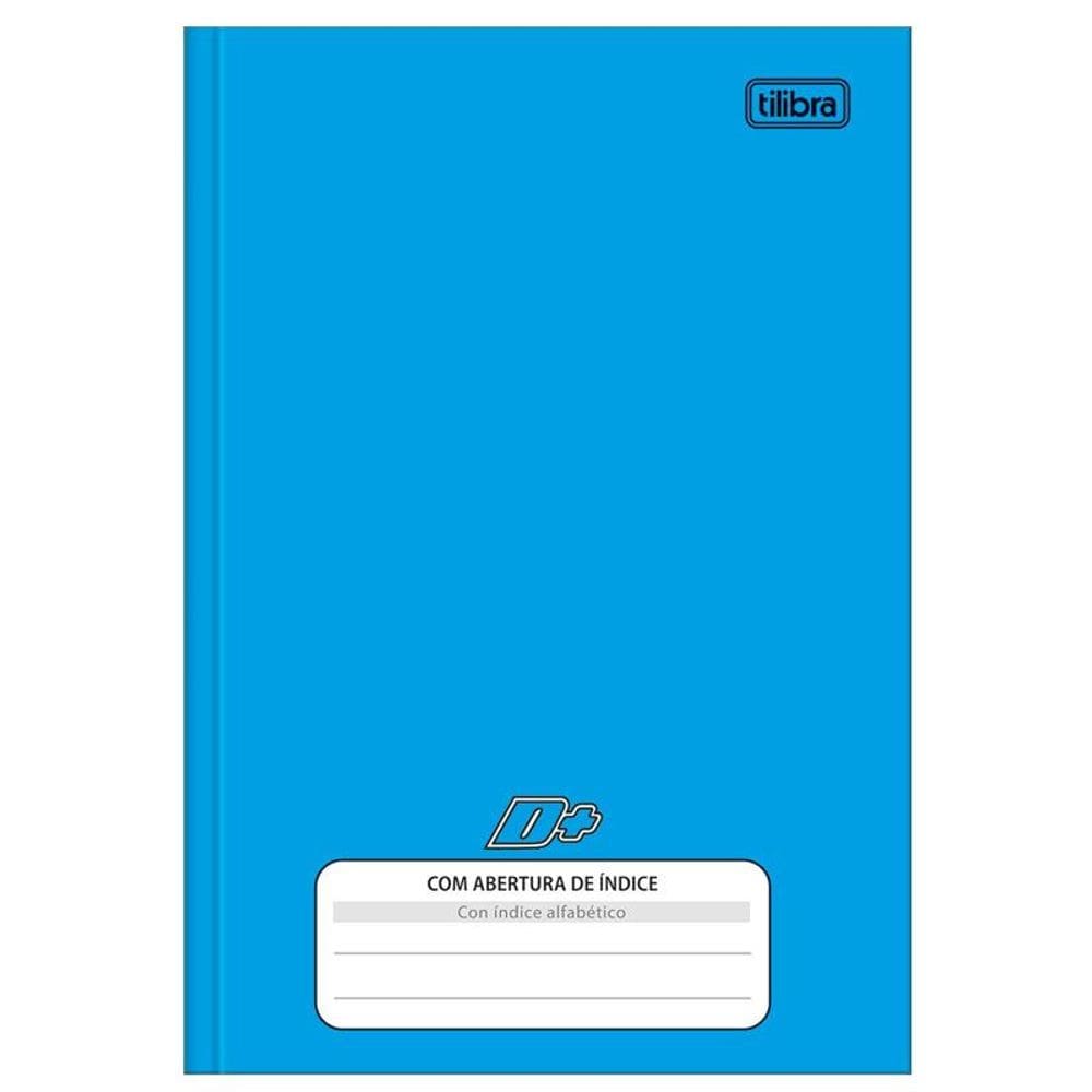 Caderno brochura capa dura 1/4 c/índice 96fls D Mais Tilibra