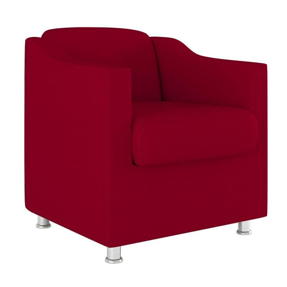 Cadeira Poltrona Tilla Consultório Recepção Suede.