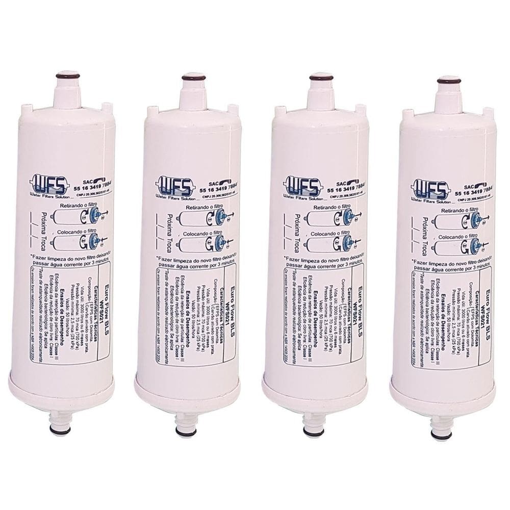 Kit 4 Filtros Refil Purificador Europa - Hf By Hebe - Bliss