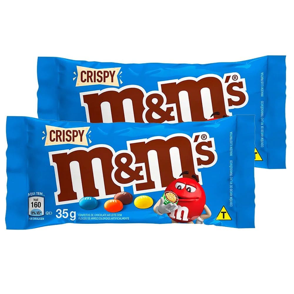 Kit 2 Chocolate M&M`S Crispy 35g