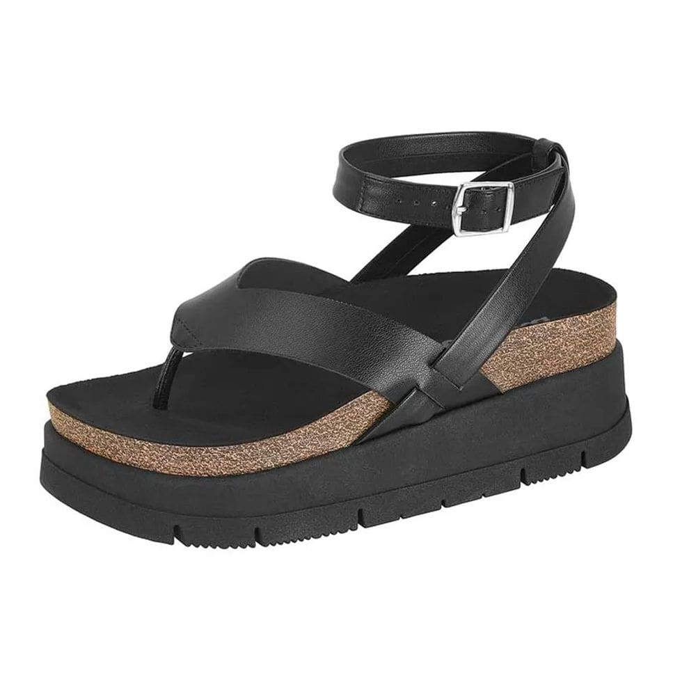 Sandália Feminina Conforto Papete Flatform Estilo Moleca