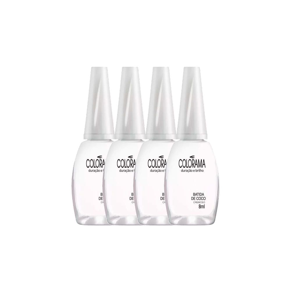 Kit 4 Esmalte Colorama Cor Batida de Coco com 8ml