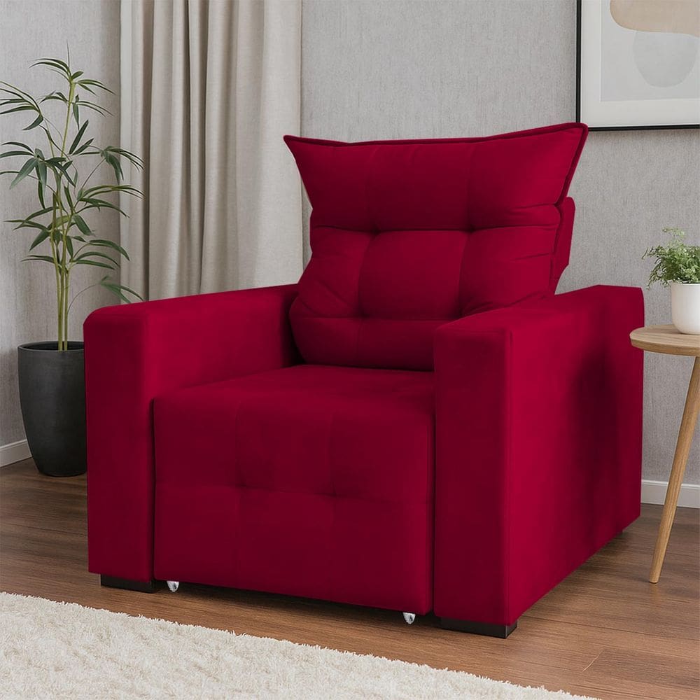 Poltrona Amamentação E Decoração Helena Vermelho