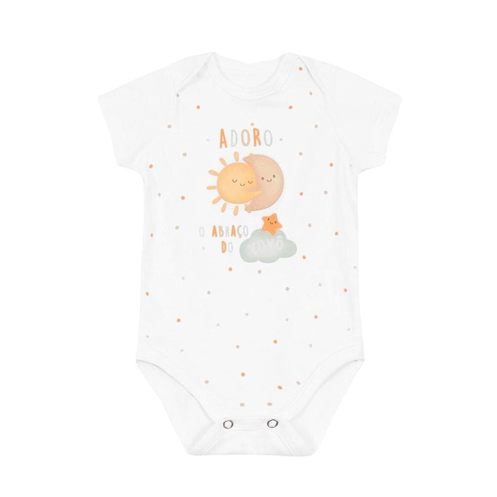 Body bebê unissex abraço do vovô Brandili Baby