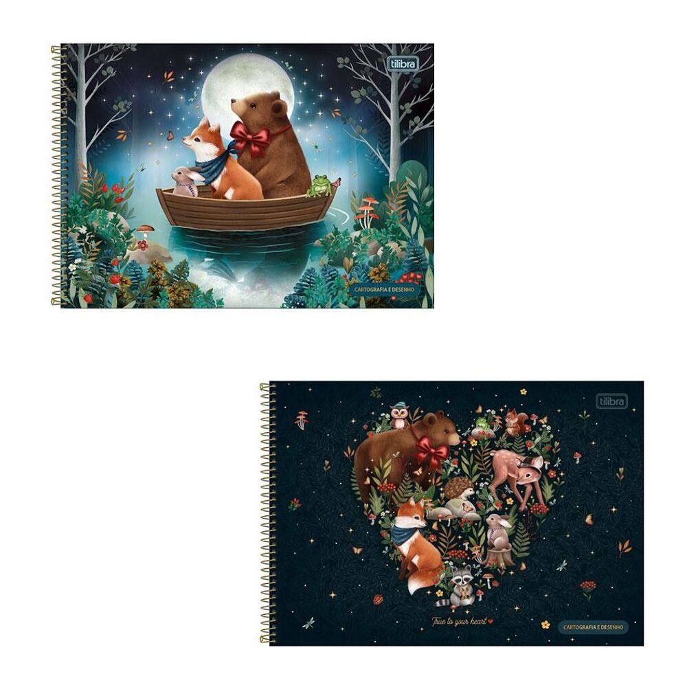 Caderno espiral cartografia 80 fls Loveland Tilibra