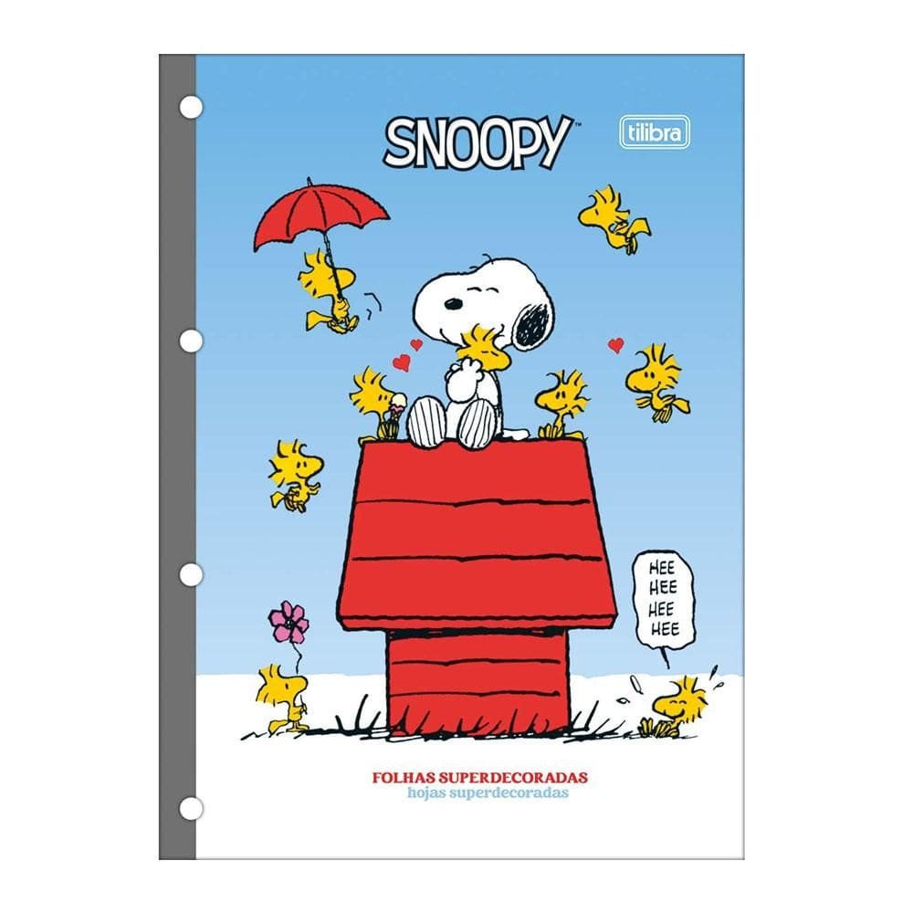 Bloco para fichário universitário Tiliflex Snoopy Tilibra
