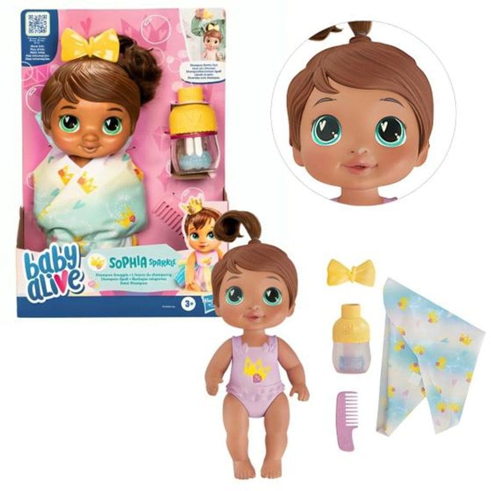 Boneca Baby Alive Bebê Shampoo Sophia Sparkle - Hasbro