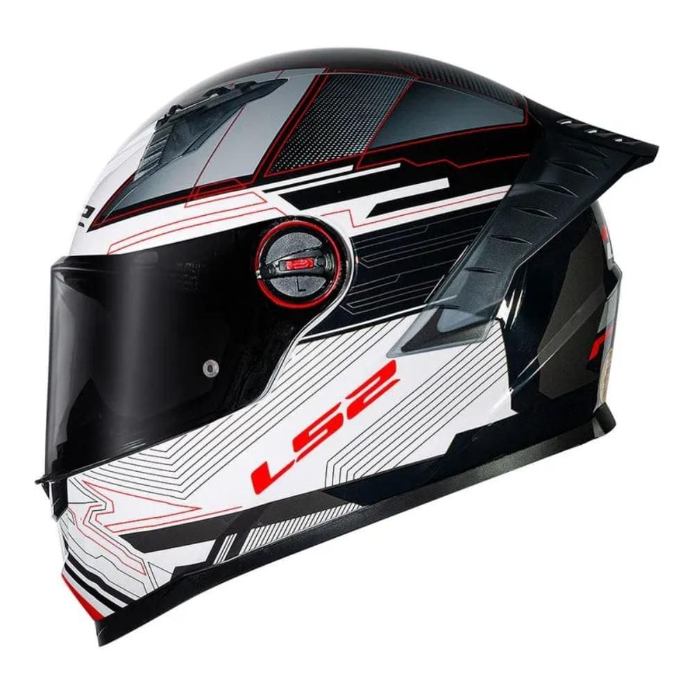 Capacete Ls2 Classic Pro Digital Preto Branco