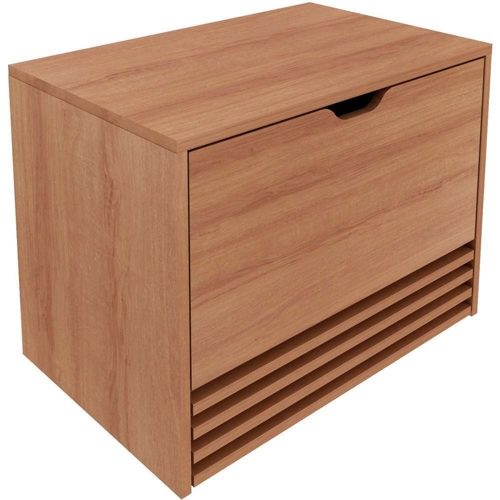 Gabinete De Banheiro 60 Cm 1 Porta 1 Gaveta Sâmia Amêndoa