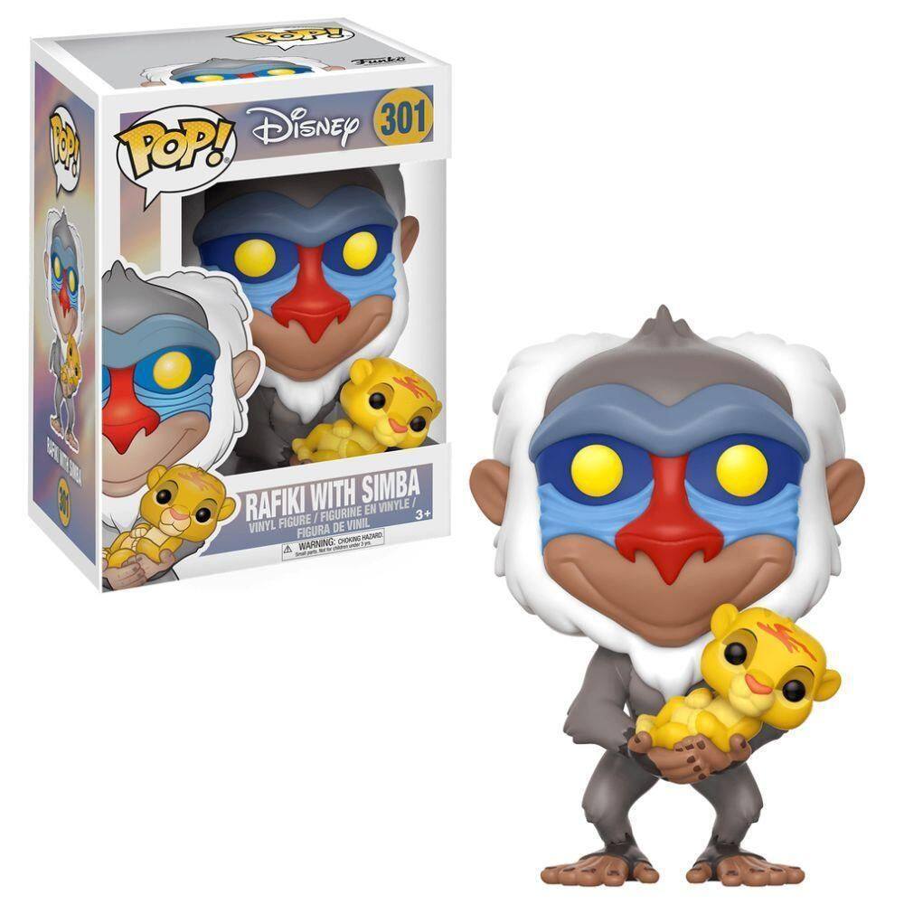 Boneco Funko Pop Disney - O Rei Leão - Rafiki Com Simba
