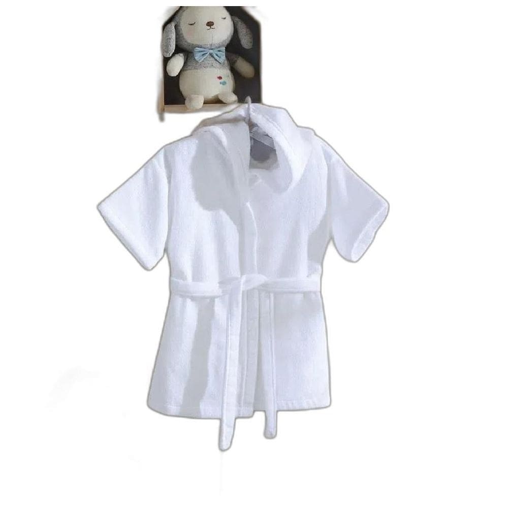 Roupão Bebê Com Capuz Velour Pbb Branco Dohler
