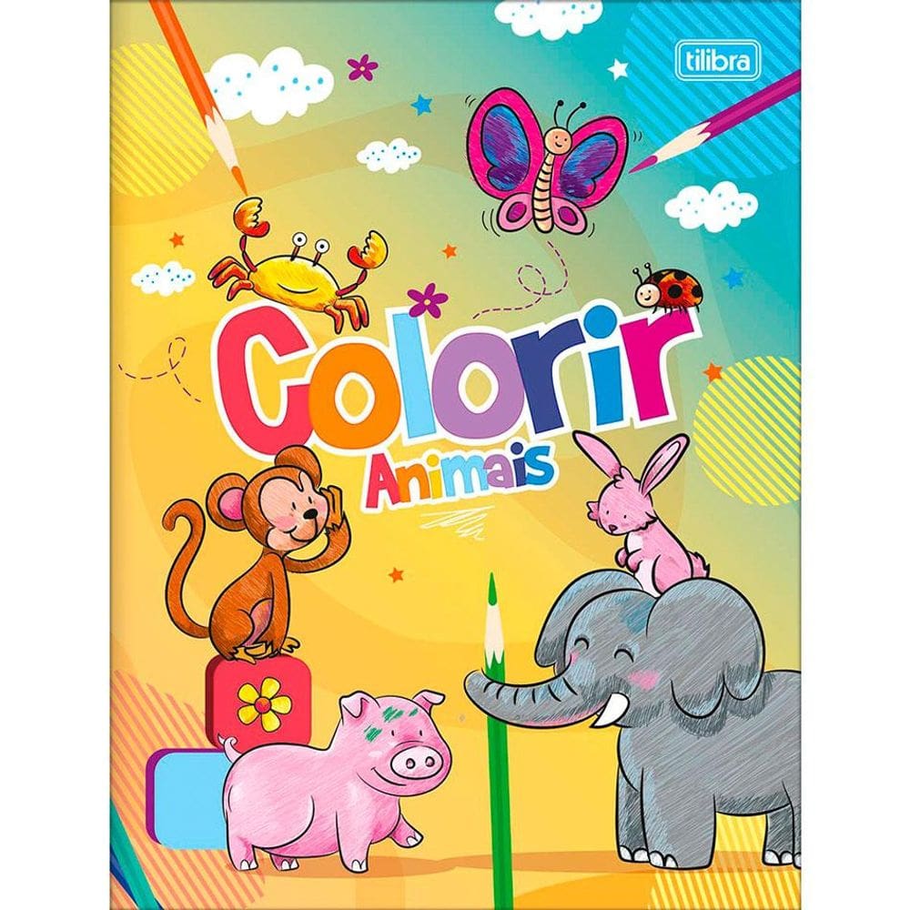 Caderno de atividades Colorir Animais com 16 fls Tilibra