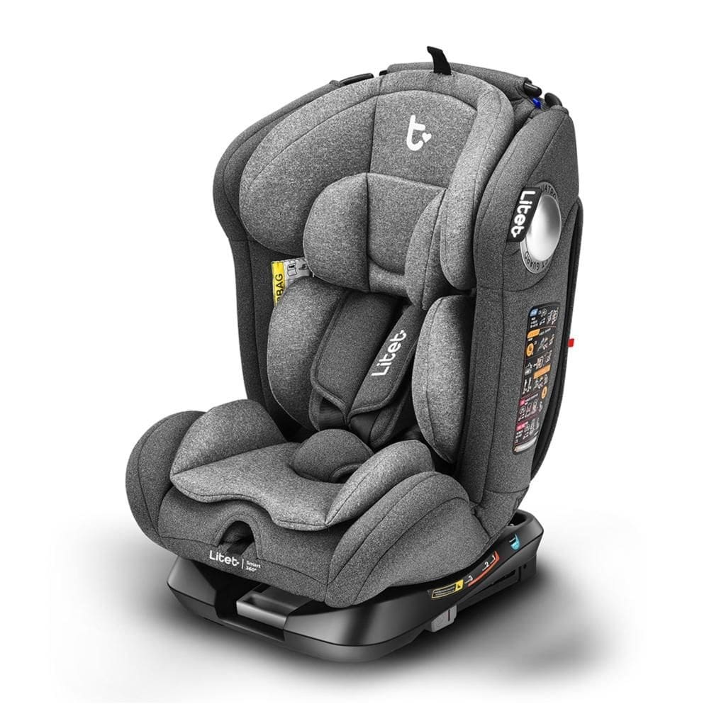 Cadeira Para Auto Litet Smart 360. Isofix Cinza