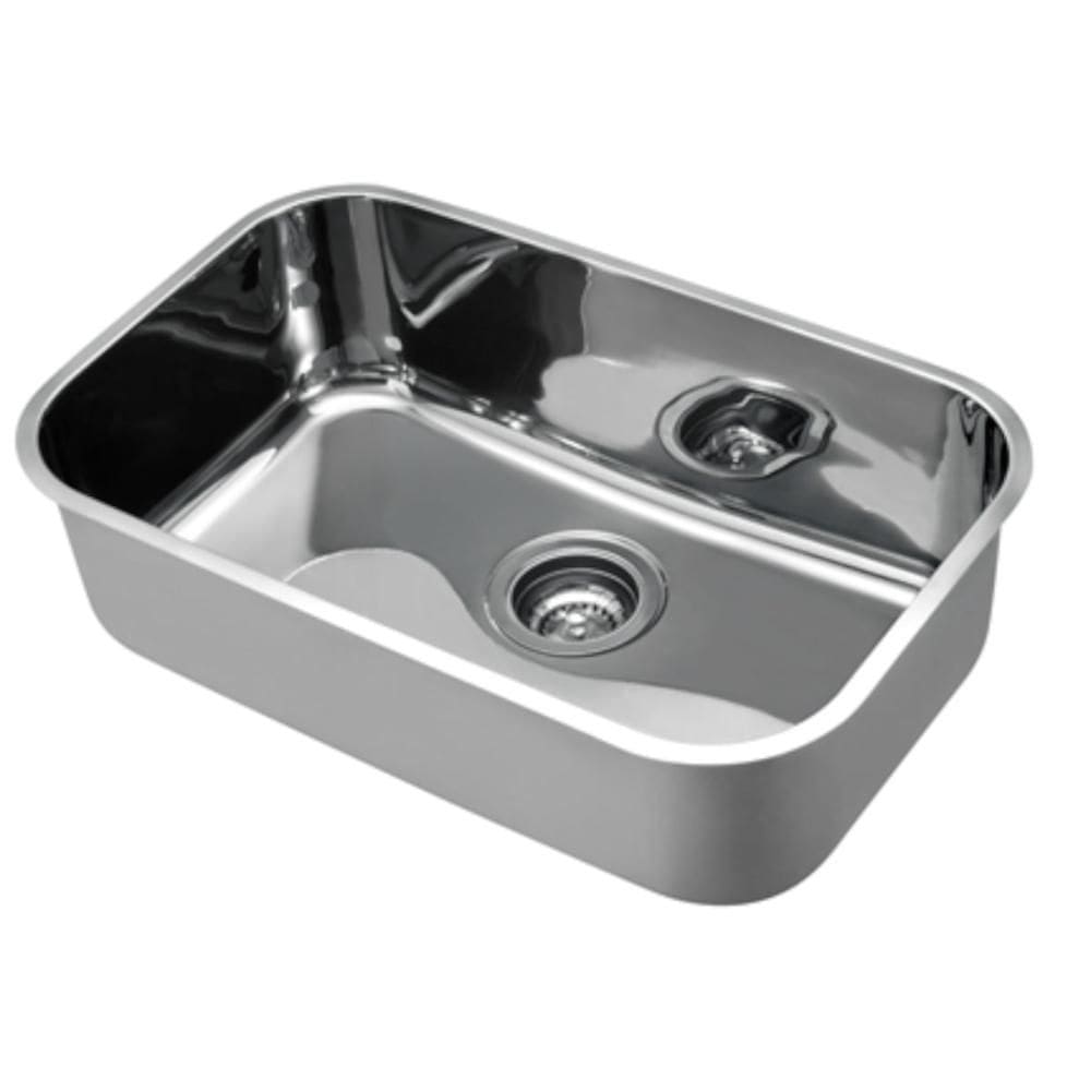Cuba de Embutir n.2 Docol Invicta 56x34x18 cm em Aço Inox Alto Brilho com Válvula 4.1/2”