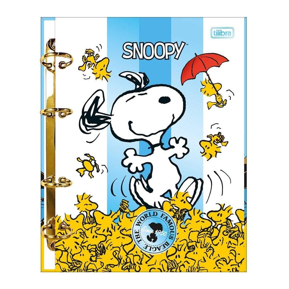 Fichário colegial 4 argolas Snoopy 351377 Tilibra