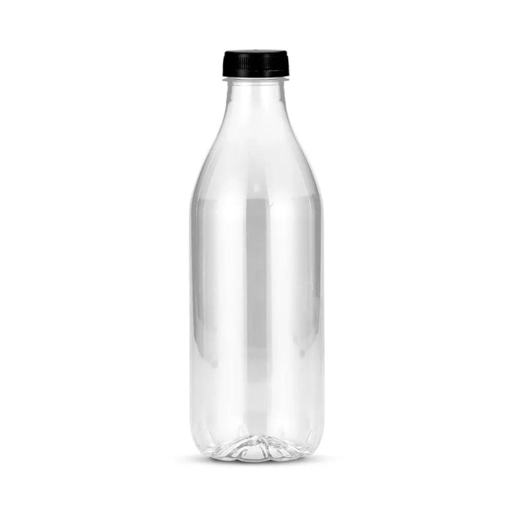 35un Garrafa PET Plástica Transparente com Tampa 1000ml G3500 Galvanotek