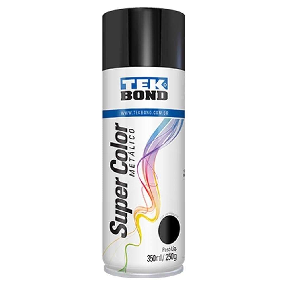 Tinta Spray Tekbond Metálica Preto 350ml