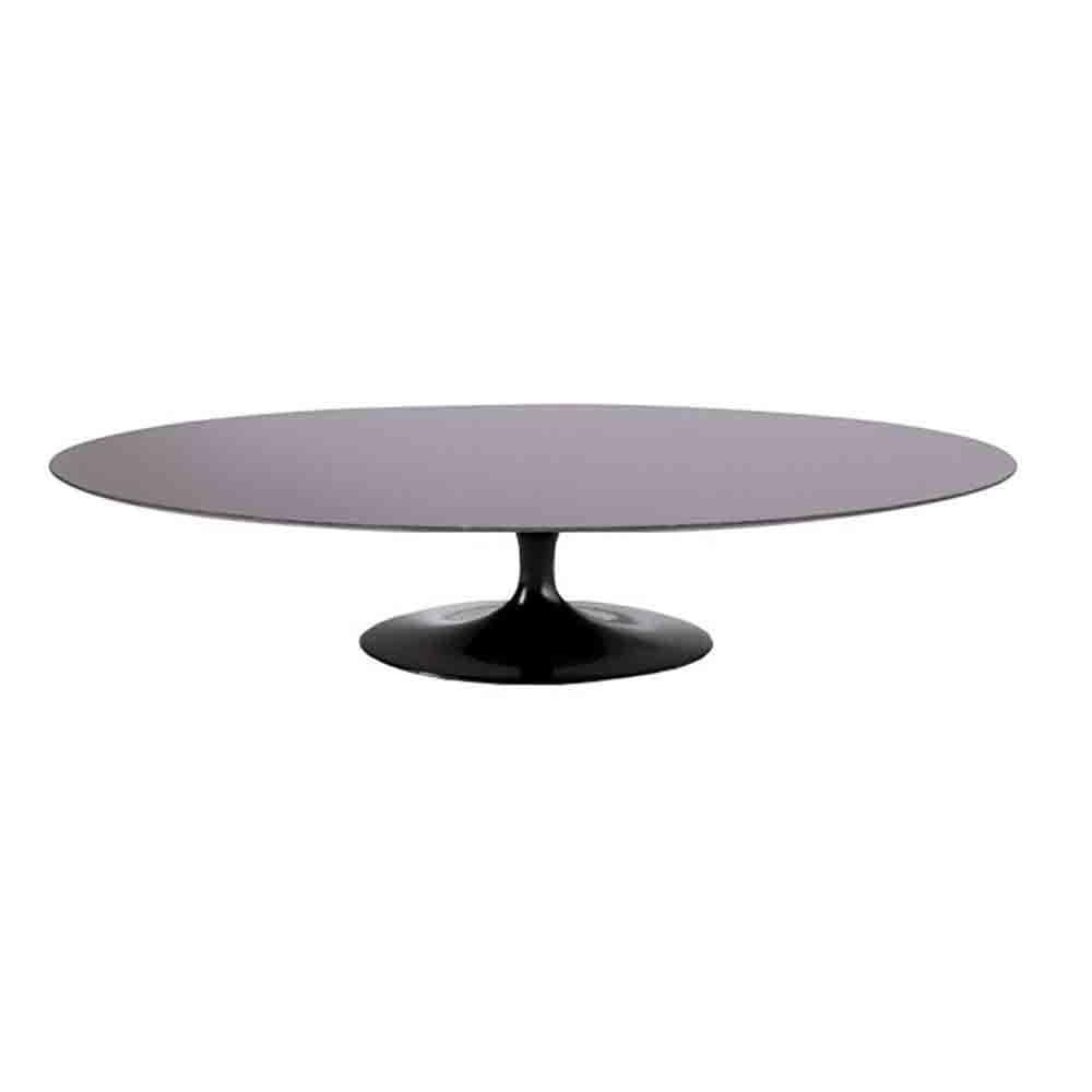 Mesa Saarinen Oval Centro São Gabriel 120x80cm - Base Preta