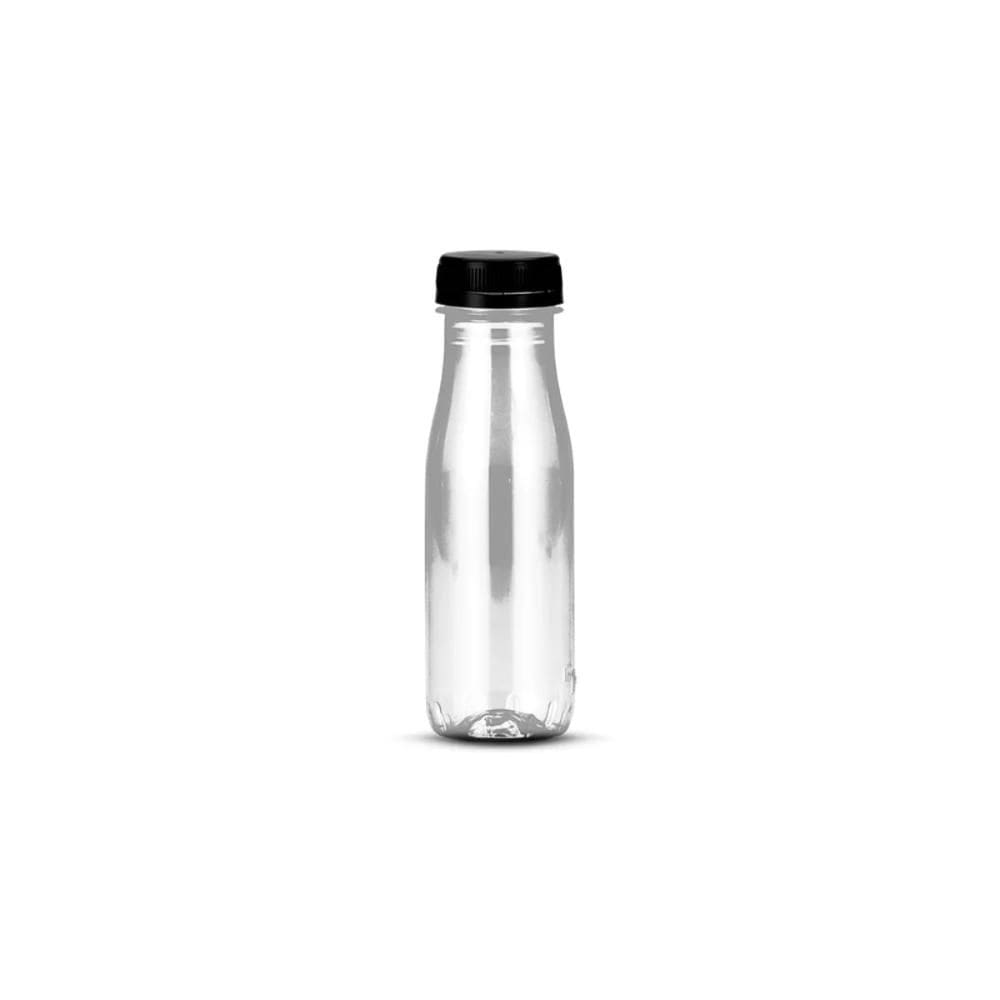 70un Garrafa PET Plástica Transparente com Tampa 200ml G3520 Galvanotek