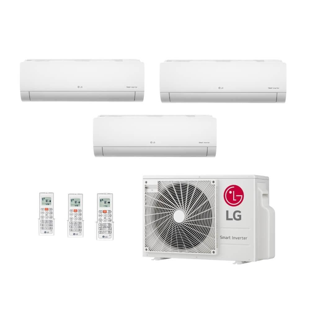 Ar Condicionado Multi Split Inverter LG 24000 BTUs (3x9000 HW) Quente/Frio Z3UW24GFB1.AWGZBR3 - 220V