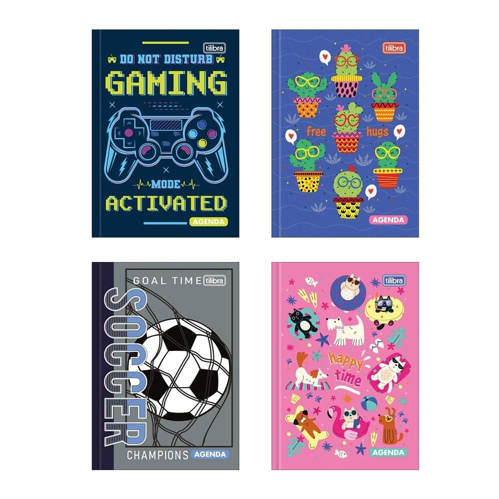 Agenda escolar costurada permanente D+ 2026 Tilibra