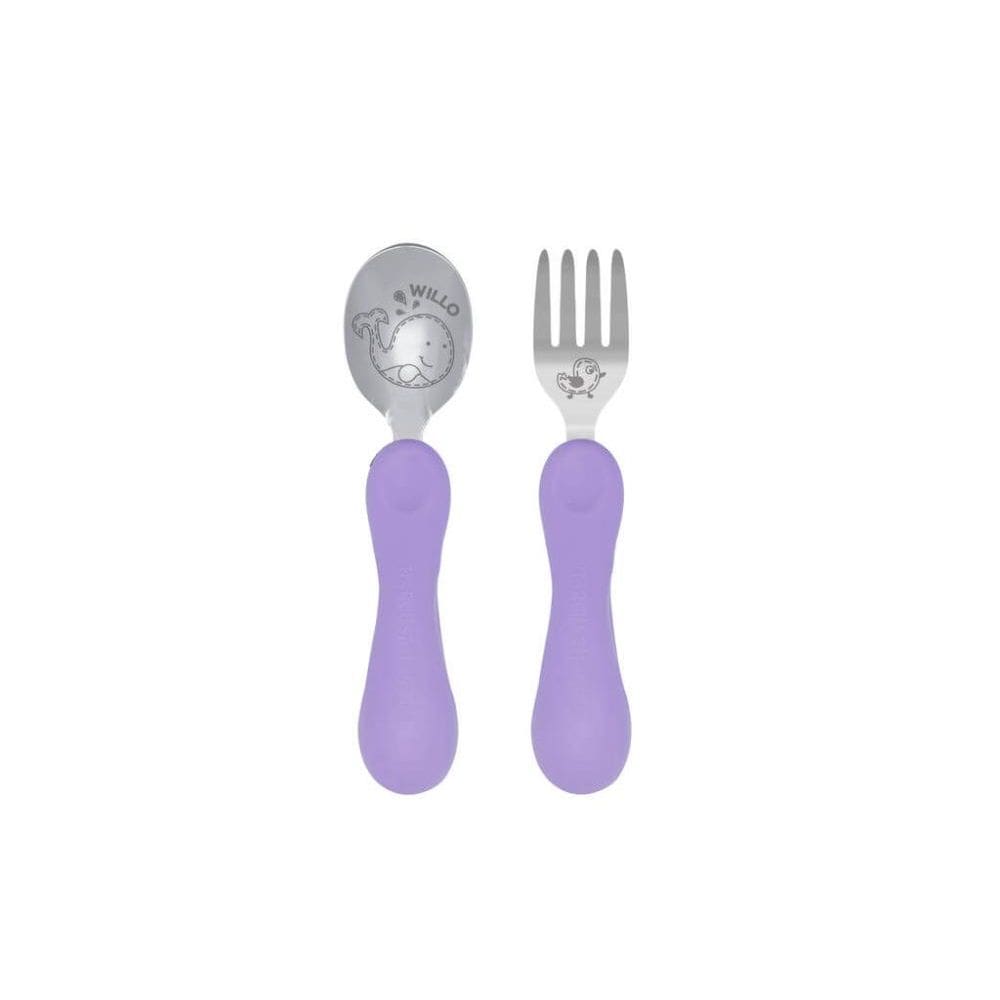 Jogo Anatômico Colher E Garfo Com Inox Baleia Willo 2Pcs - Marcus  Marcus