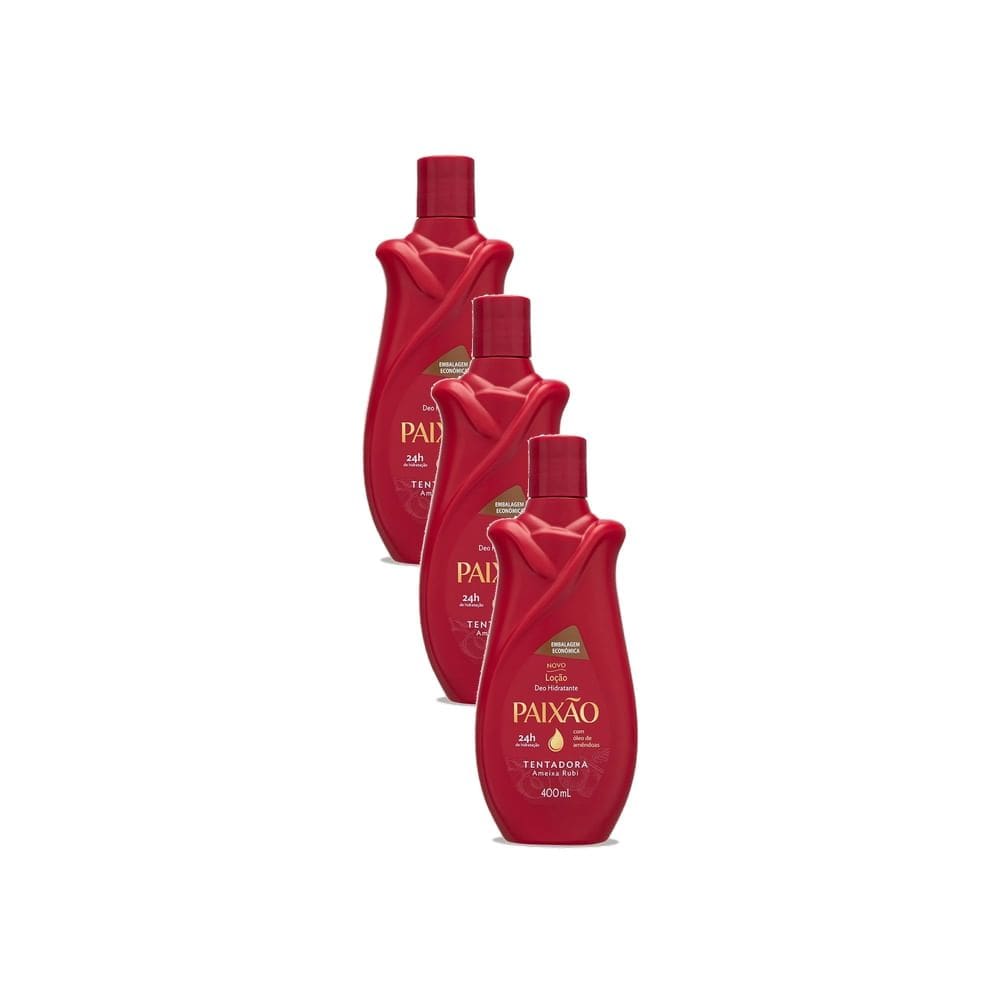 Kit 3 Loção Hidratante Paixão Tentadora 400ml