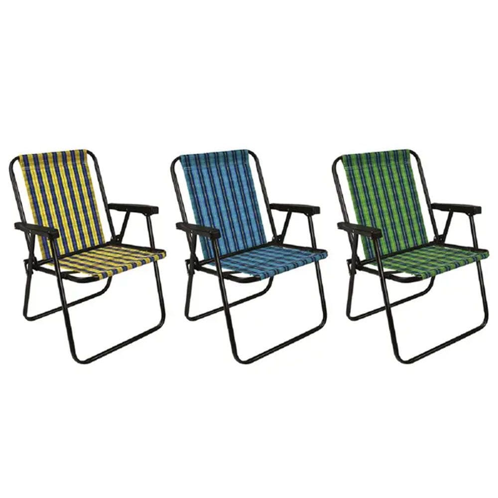 Cadeira de Praia Xadrez 002050 em Aço Até 110Kg Mor