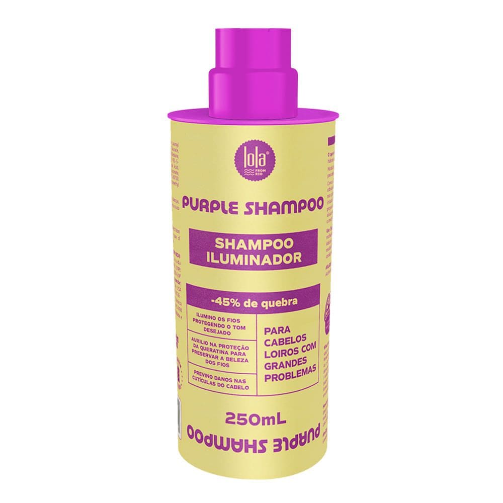 Shampoo Iluminador Lola Purple para Cabelos Loiros com Grandes Problemas 250ml