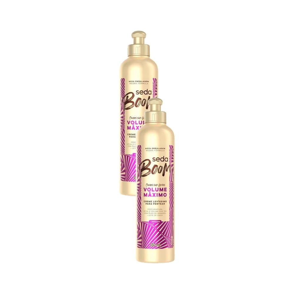 Kit 2 Creme para Pentear Seda Boom Volume Máximo 350ml