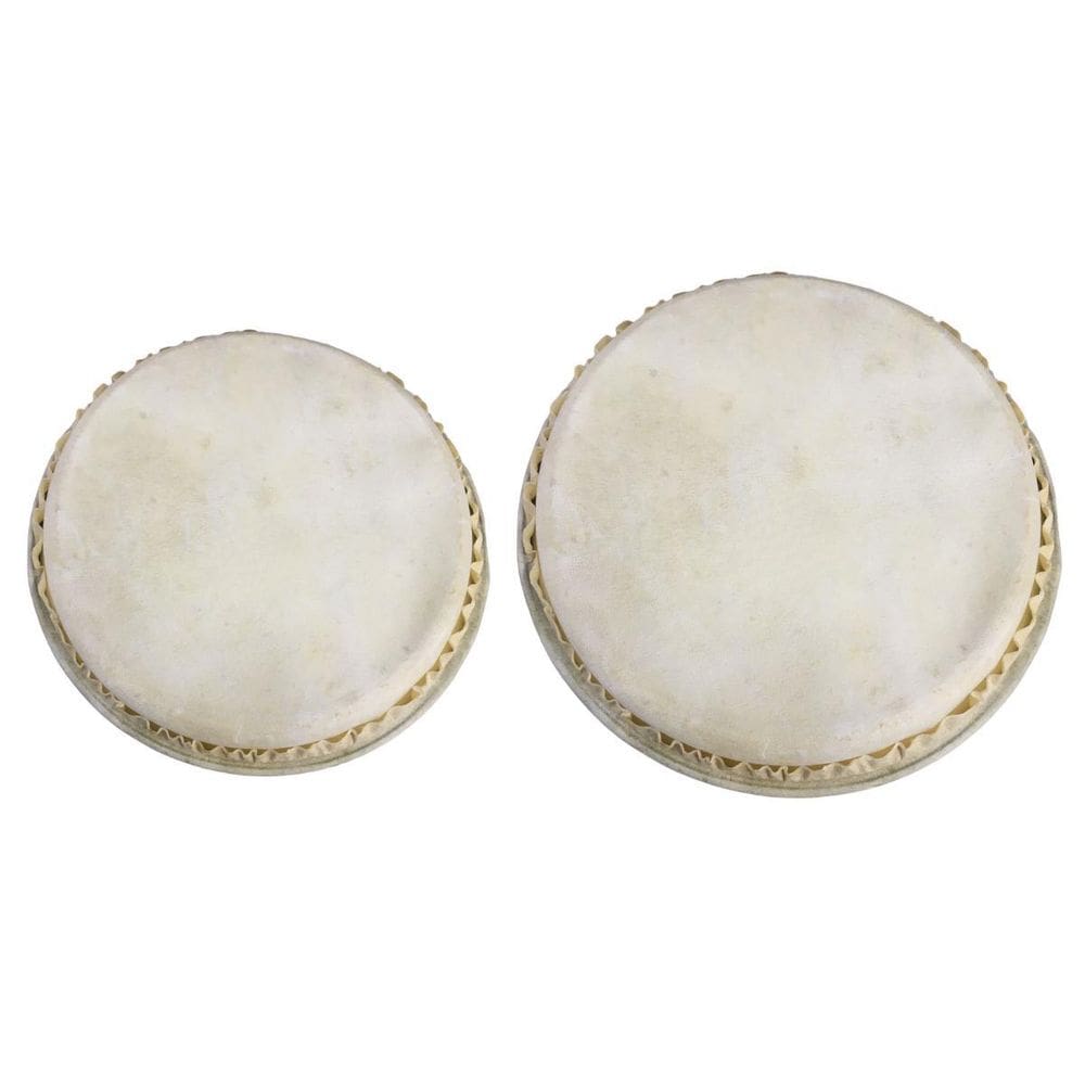 Kit 2 Peles Para Bongô Aro 7 E 8 Couro Animal Natural Par