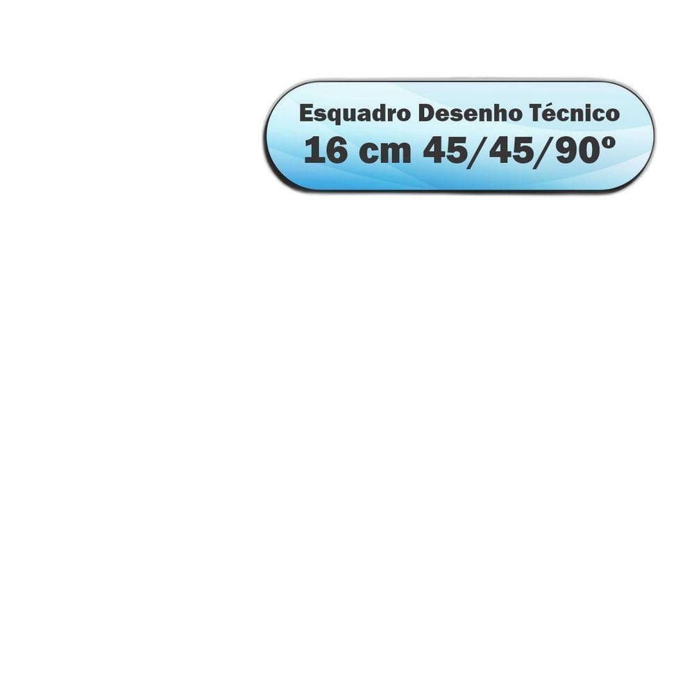 Esquadro Acrílico 45 º Graus Desenho Técnico 16 Cm - Fênix