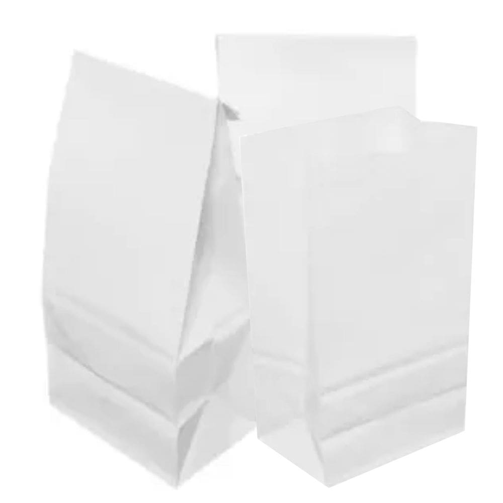 Saco de Papel Branco SOS 9x21x6 cm - 1 kg - 25 unidades