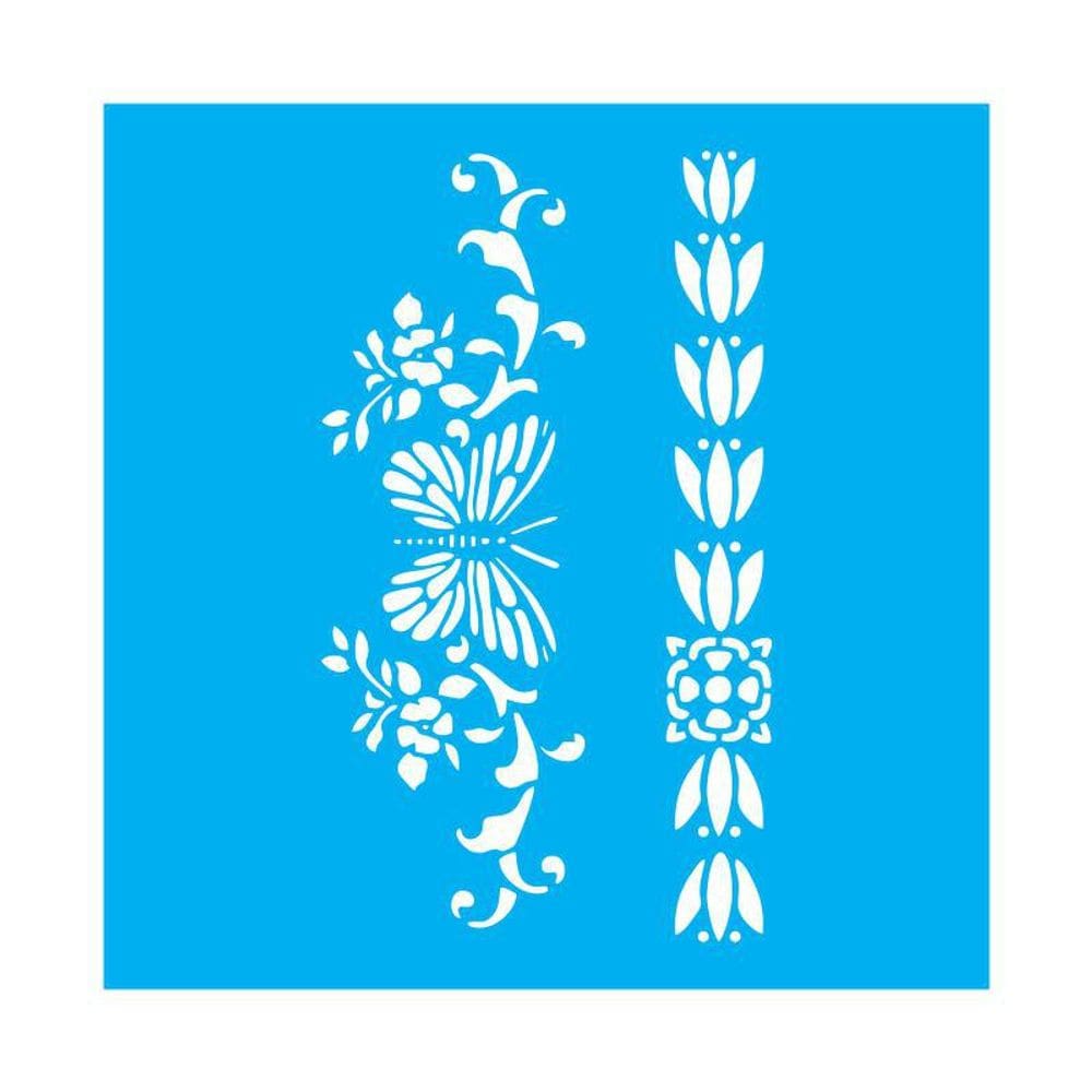 Stencil Tamako Floral - 30X30Cm - Ref 9890