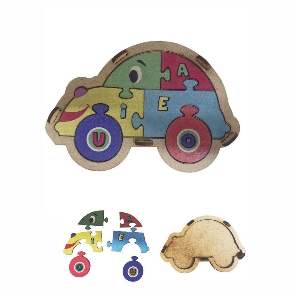 Brinquedo Educativo Quebra Cabeça Infantil Fusca Fusquinha