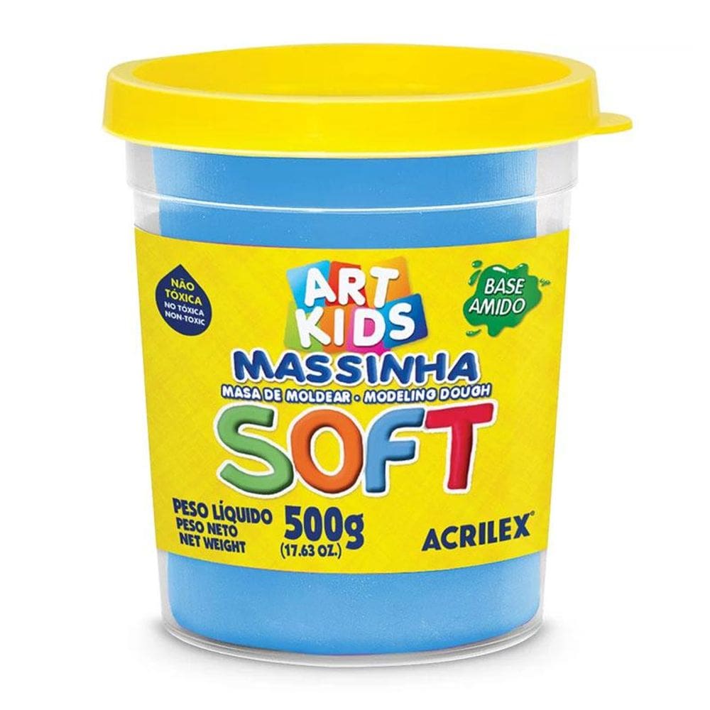Massa de modelar Soft 500g Azul 109 Acrilex