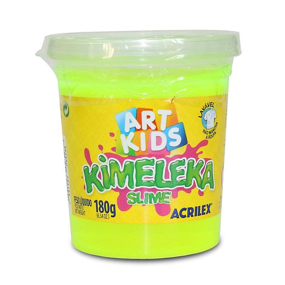 Kimeleka Slime Art Kids 180g Amarelo Limão 504 Acrilex