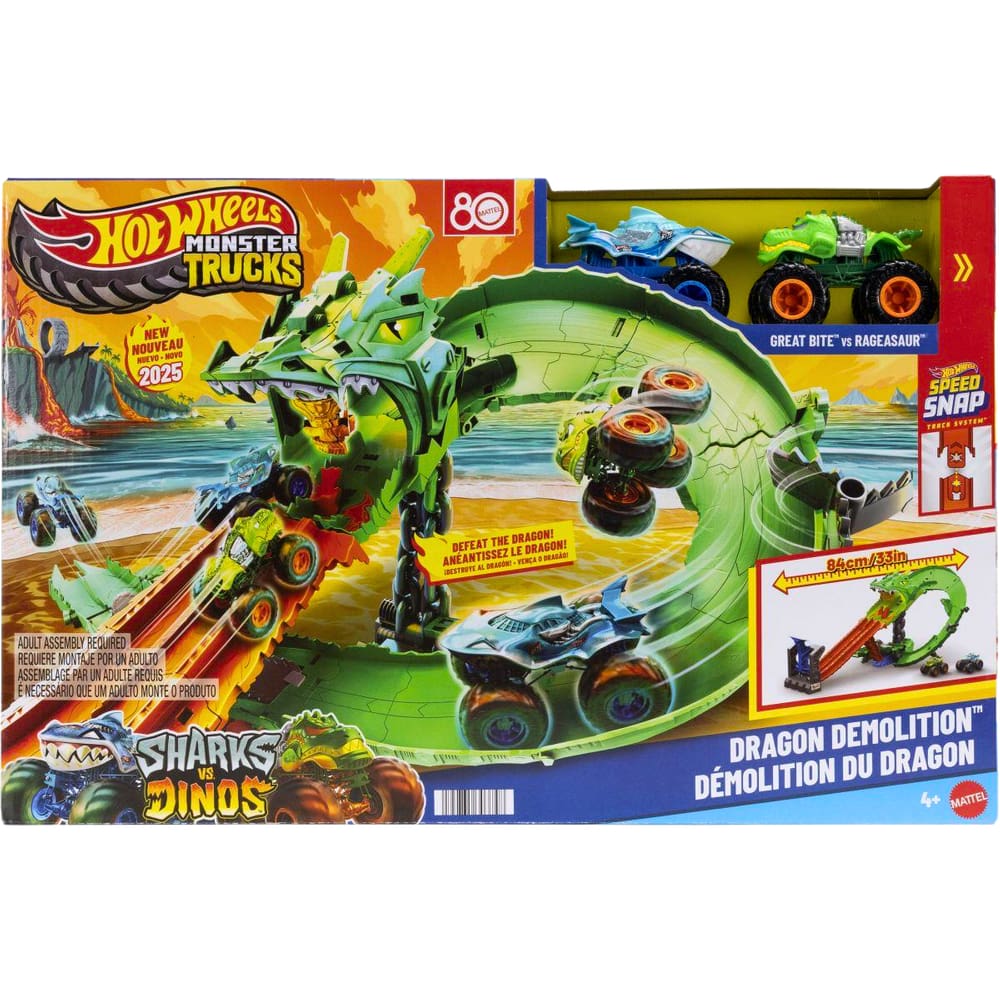 Hot Wheels Monster Trucks Destruição do Dragão JFR06 Mattel
