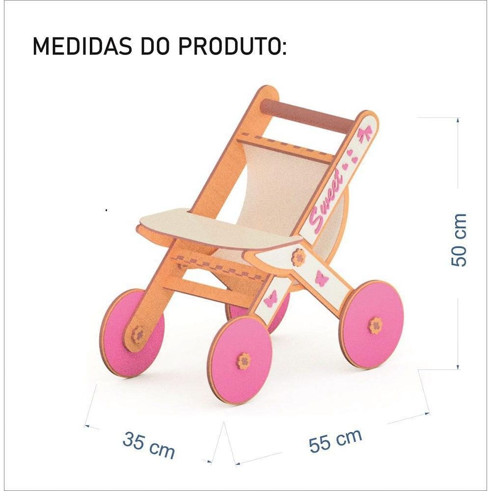 Carrinho Cross Compatível Com Bebe Reborn P - Darama