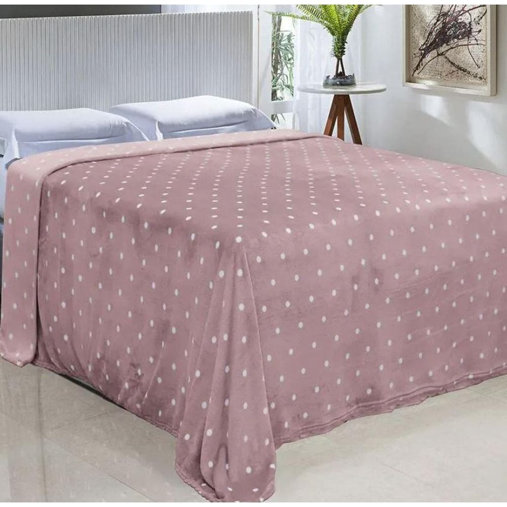 Cobertor Casal Toque De Seda Poa Microfibra Niazitex