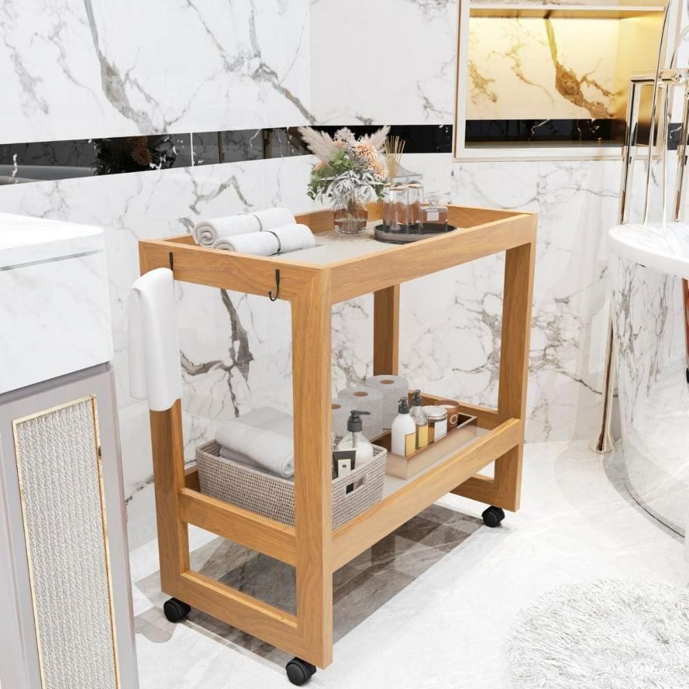 Aparador Com Rodas Para Banheiro Zurique Perola