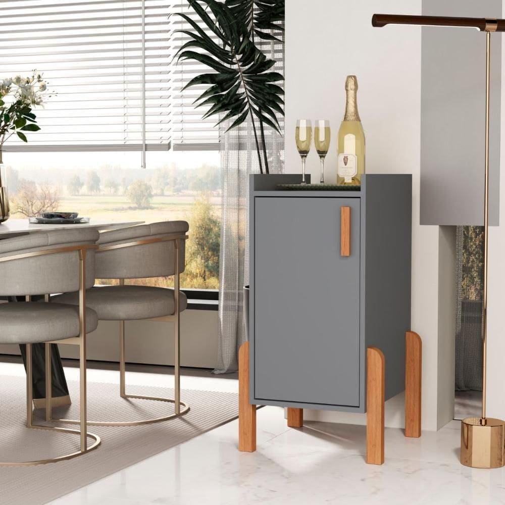 Aparador Com 1 Porta Pordenone Cinza