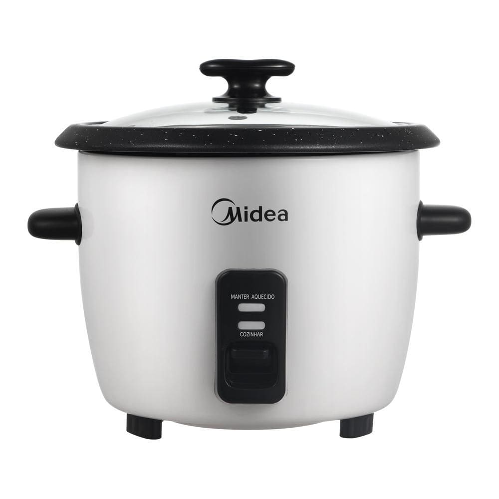 Panela De Arroz Elétrica Midea 2,5 Litros Branca e Preta PAE25B1 127V