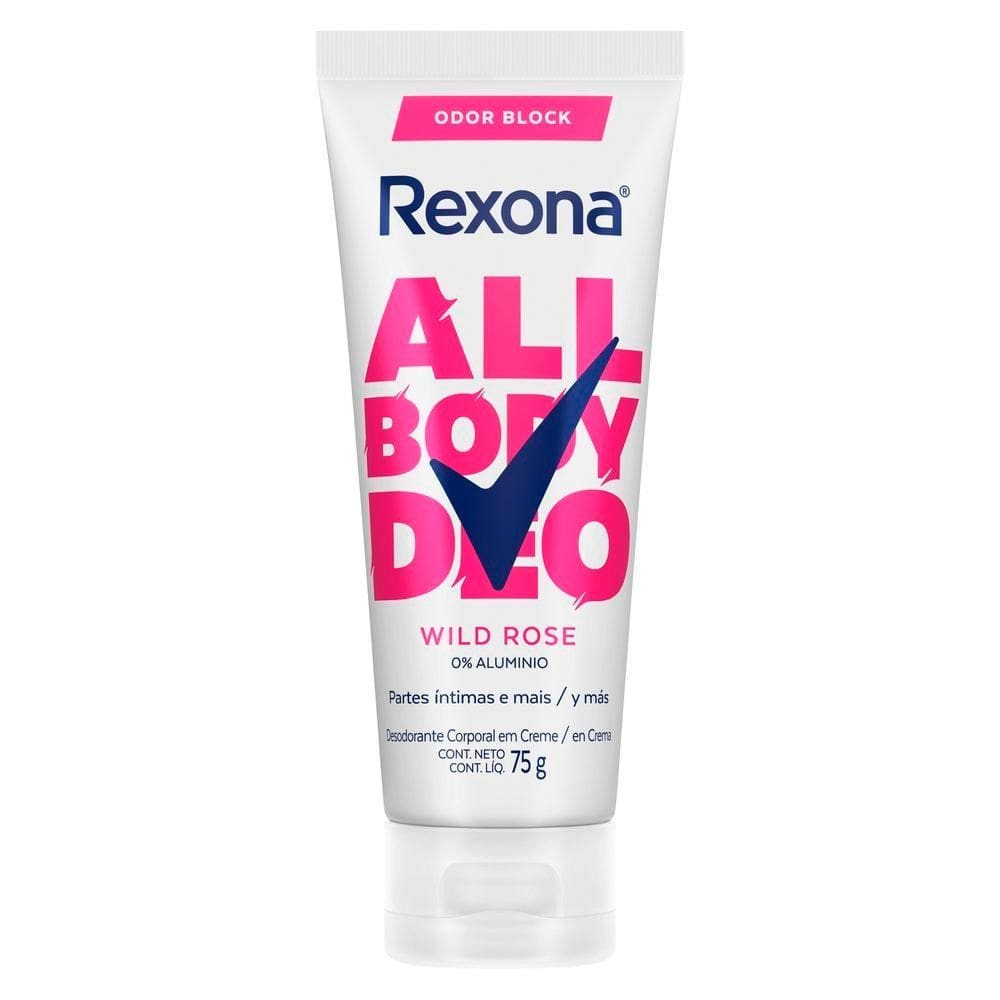 Desodorante Rexona Corporal All Body Deo Wild Rose Creme 75g